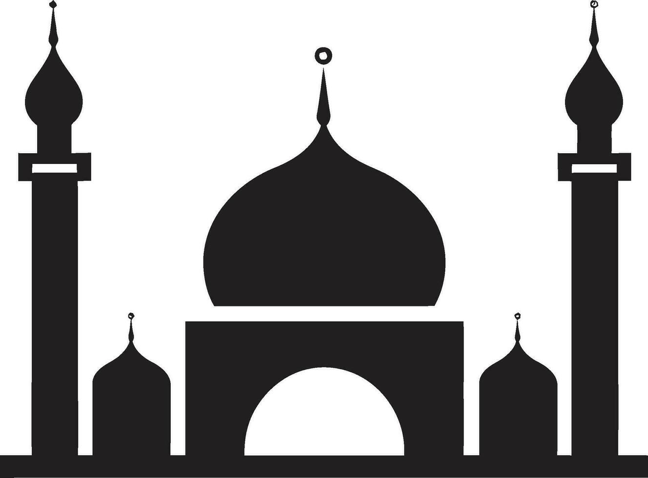 divino Projeto emblemático mesquita logotipo celestial charme icônico mesquita vetor