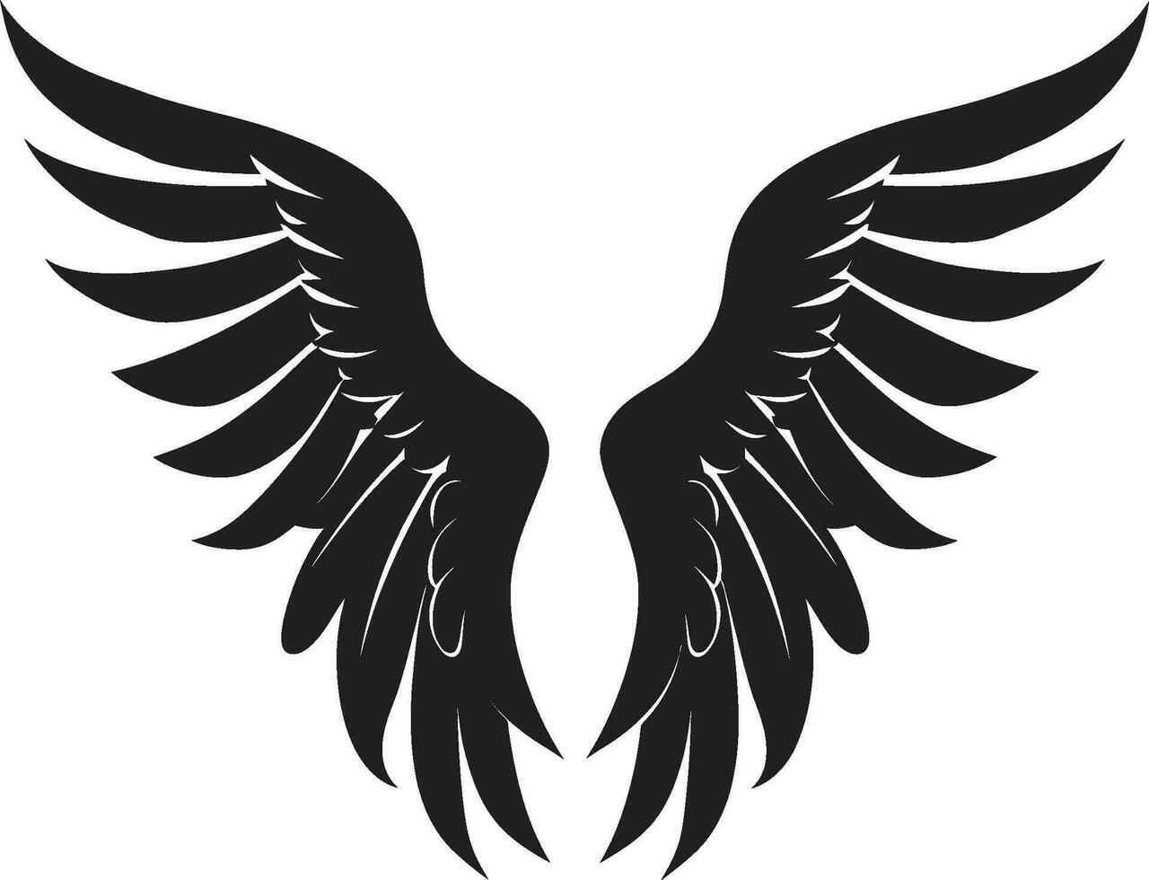 etéreo elegância anjo ícone Projeto celestial aréola emblema do asas vetor