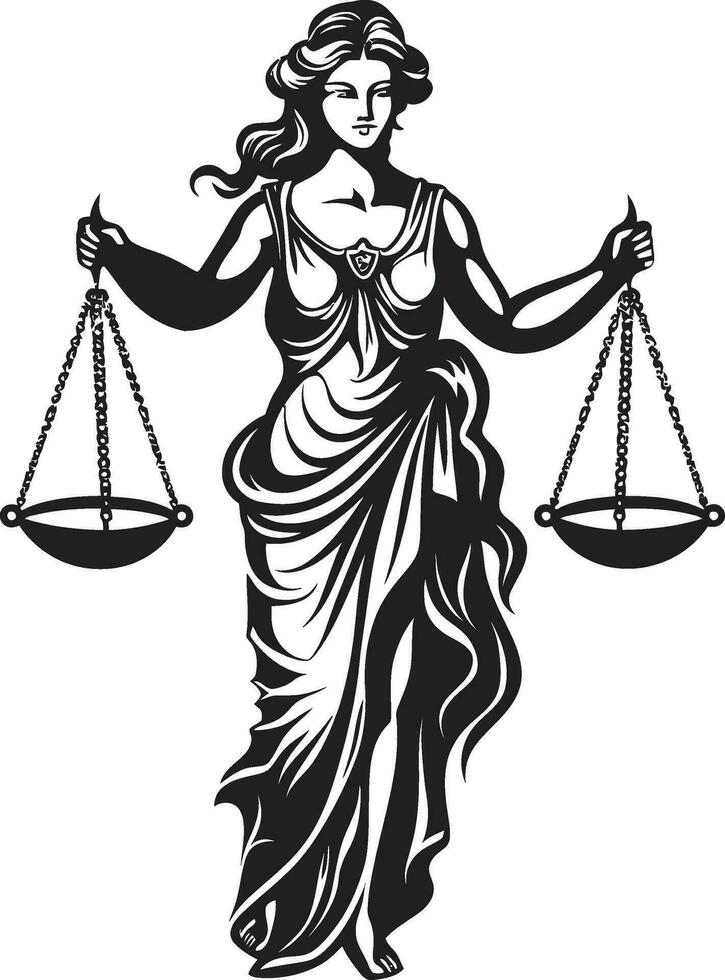 balanças soberania senhora do justiça logotipo ético capital próprio icônico justiça senhora vetor
