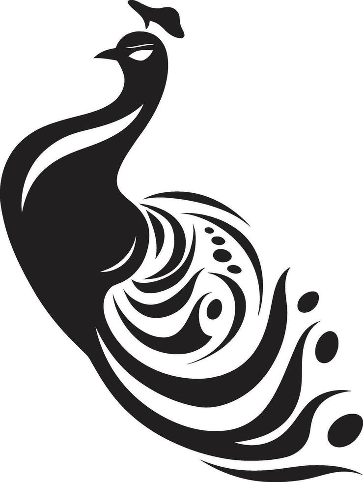 real vestimenta pavão emblema Projeto etéreo elegância pavão ícone vetor