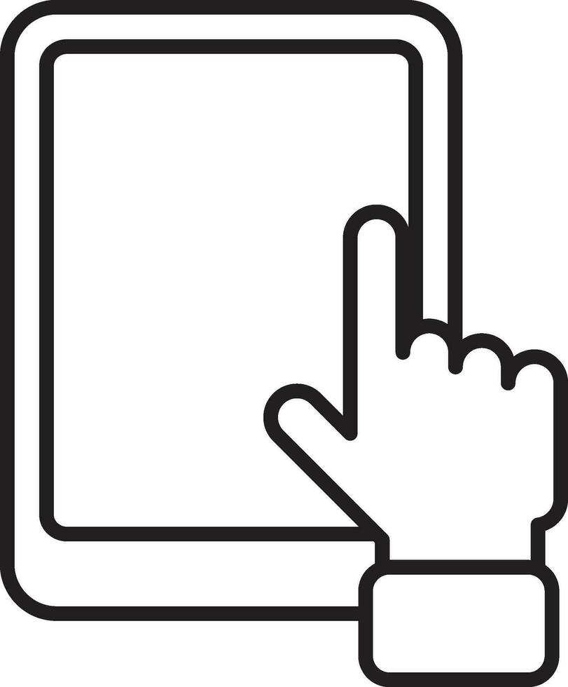 mão toque Smartphone ícone. usabilidade vetor ícone