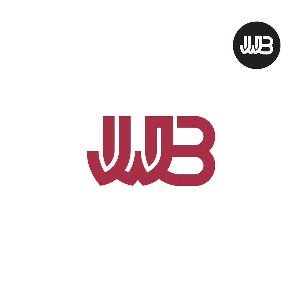 carta jwb monograma logotipo Projeto vetor