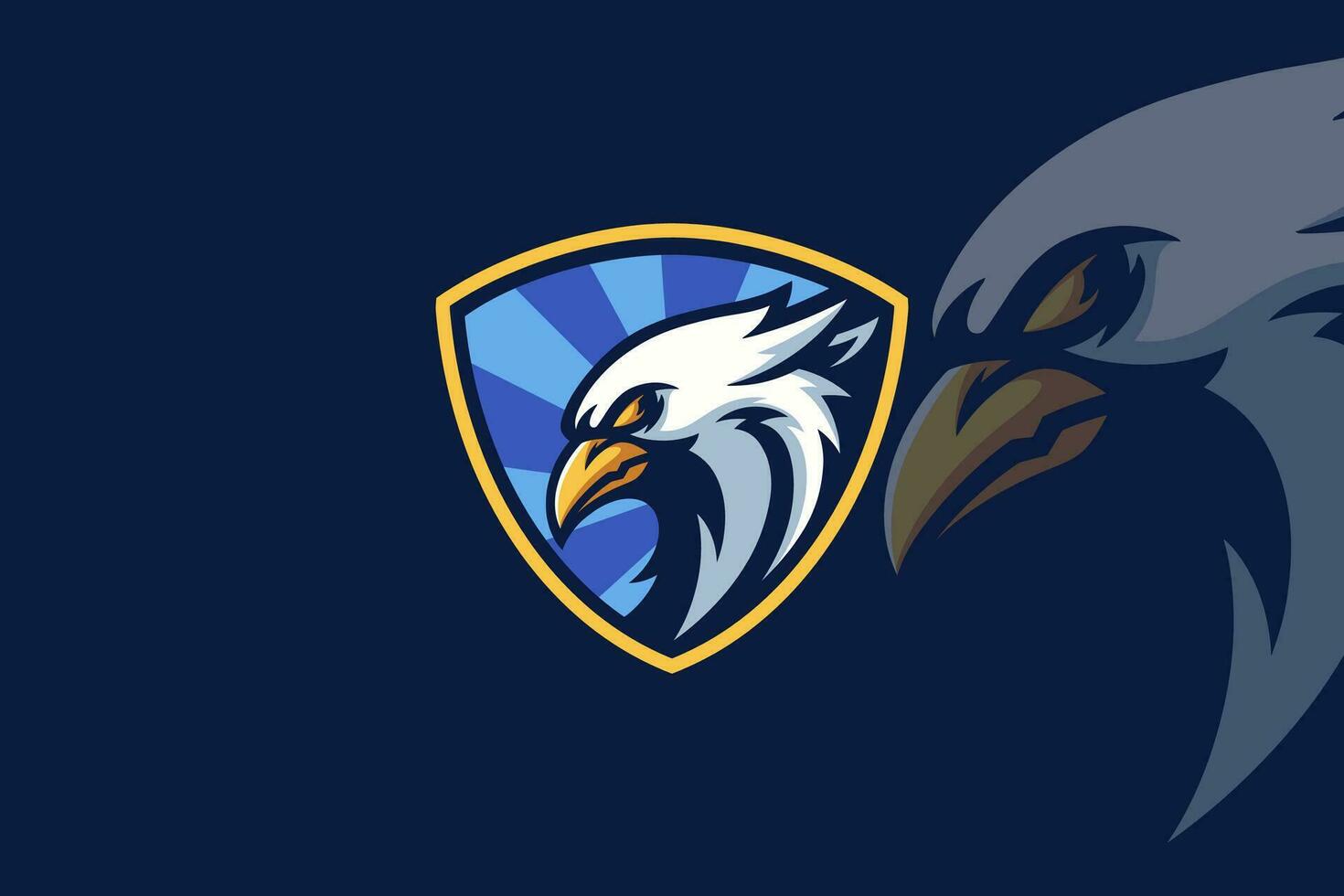 americano Águia mascote logotipo esporte e e-sport jogos equipes vetor