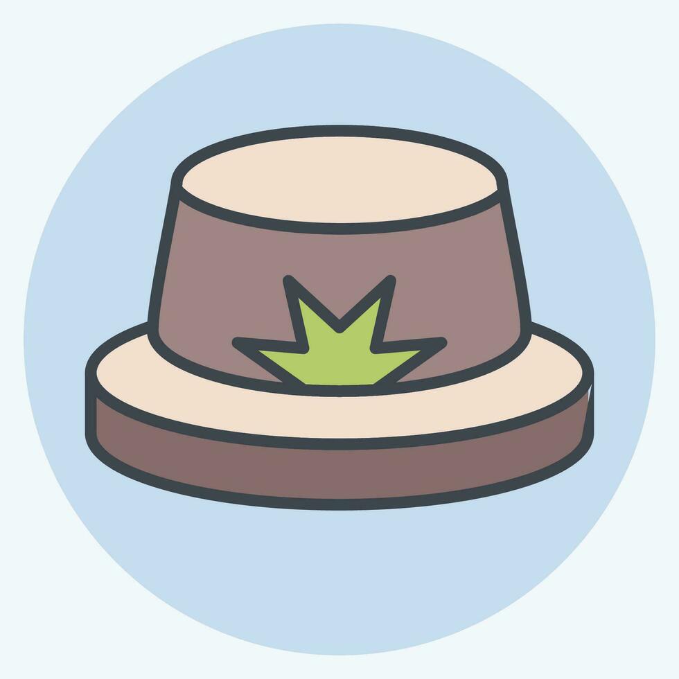 ícone velejador. relacionado para chapéu símbolo. cor companheiro estilo. simples Projeto editável. simples ilustração vetor