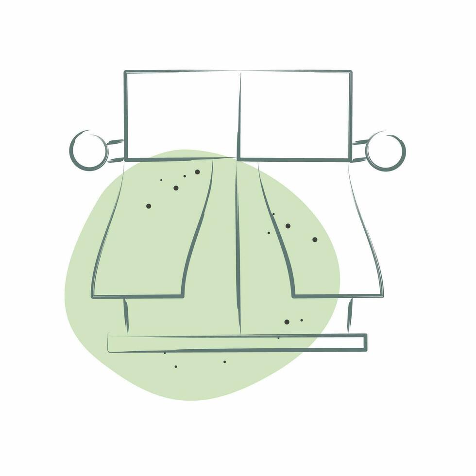 ícone cafeteria estilo 2. relacionado para cortinas símbolo. cor local estilo. simples Projeto editável. simples ilustração vetor