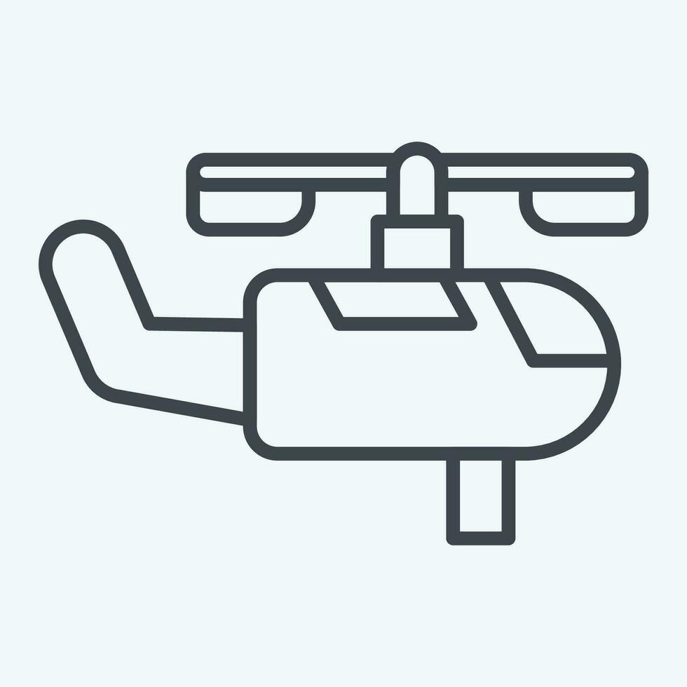 ícone combate a incêndios helicóptero. relacionado para bombeiro símbolo. linha estilo. simples Projeto editável. simples ilustração vetor