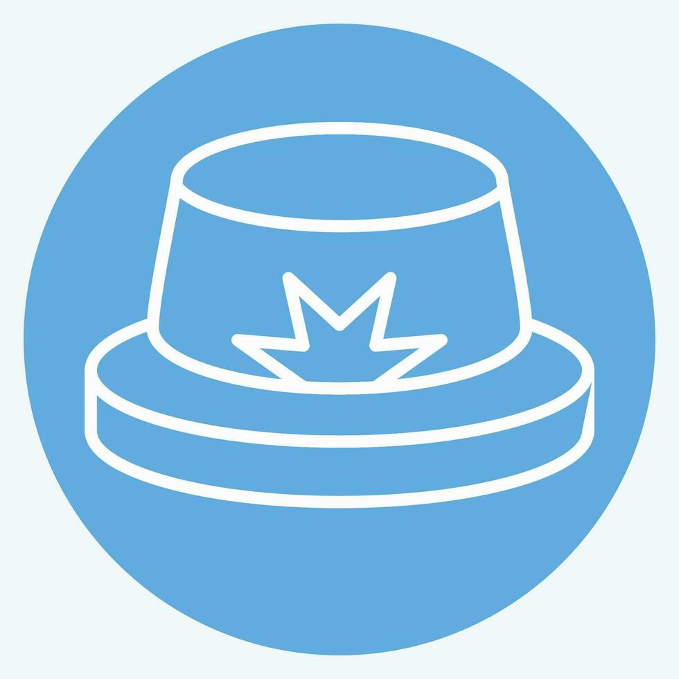ícone velejador. relacionado para chapéu símbolo. azul olhos estilo. simples Projeto editável. simples ilustração vetor