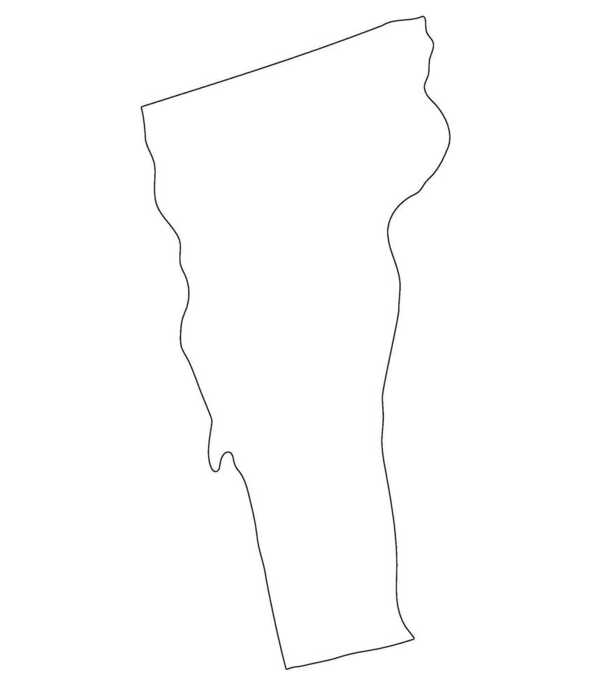 Vermont Estado mapa. mapa do a nos Estado do vermont. vetor