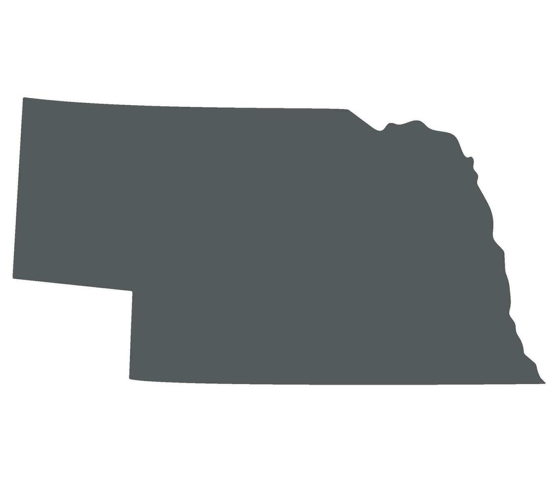 Nebraska Estado mapa. mapa do a nos Estado do nebraska. vetor