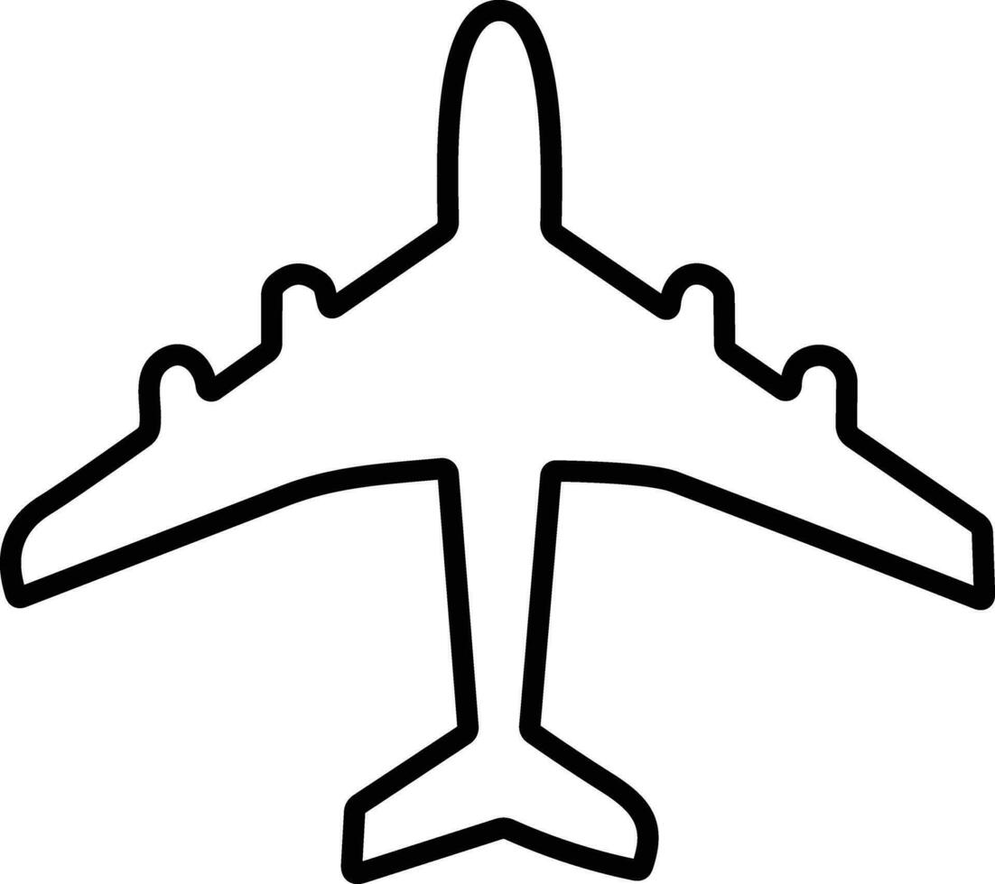 avião ícones. aeronaves linha estilo. jato avião. voar viagem símbolo. vetor