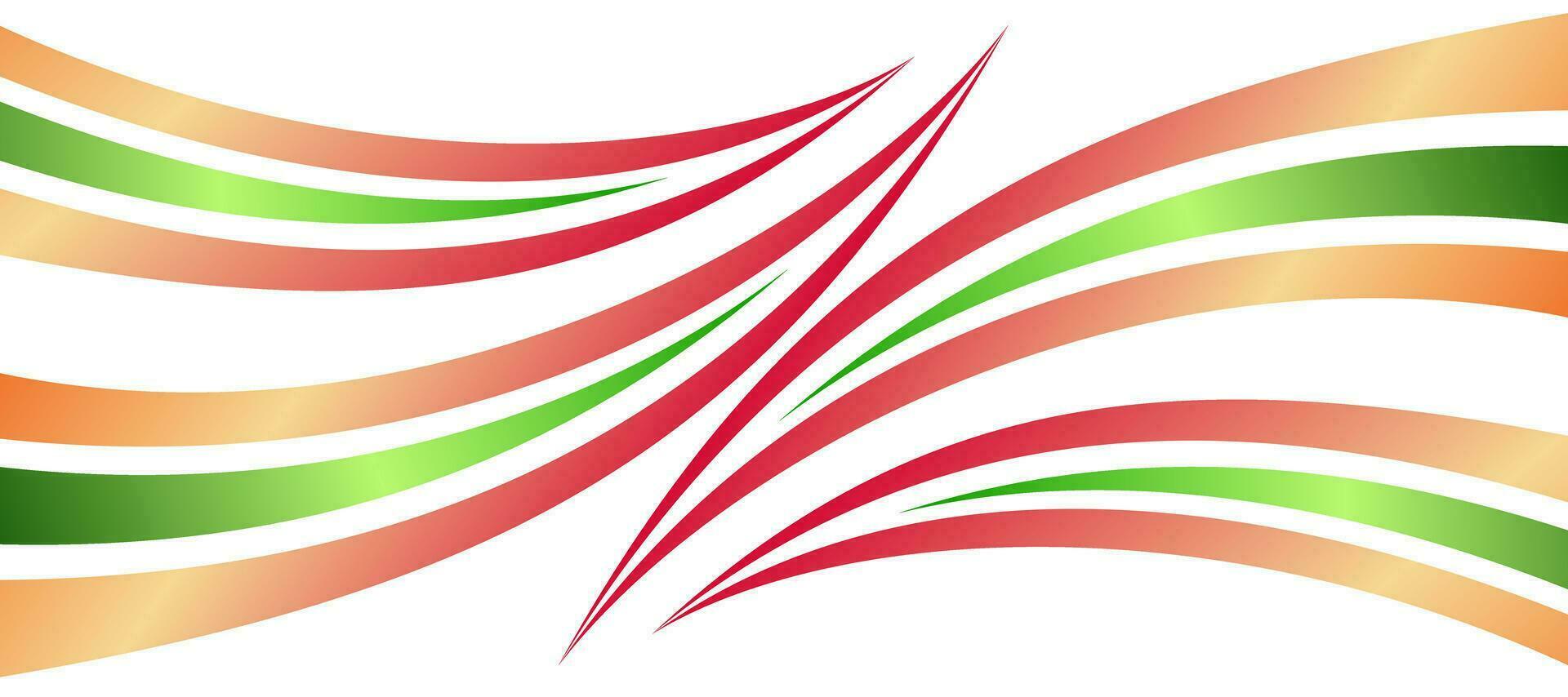 abstrato listras curva gradiente tricolor indiano bandeira fundo vetor
