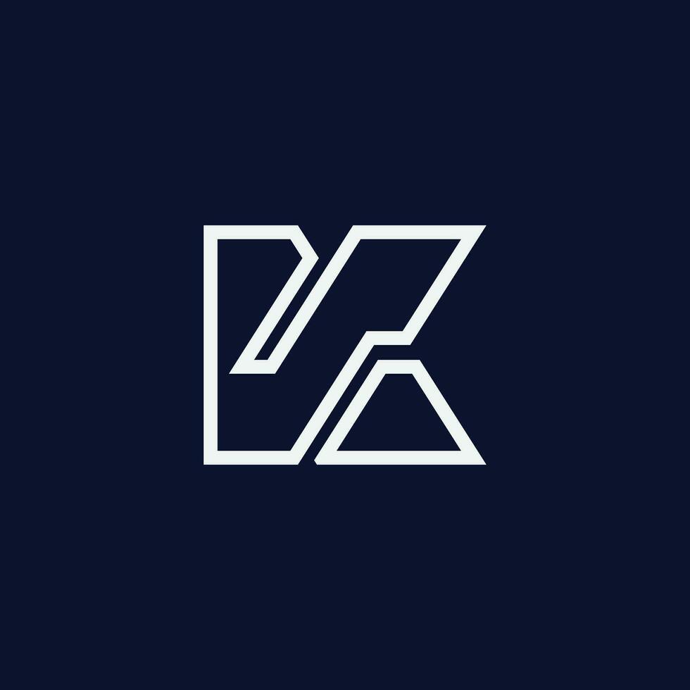 carta k logotipo ícone linha Projeto modelo elementos vetor
