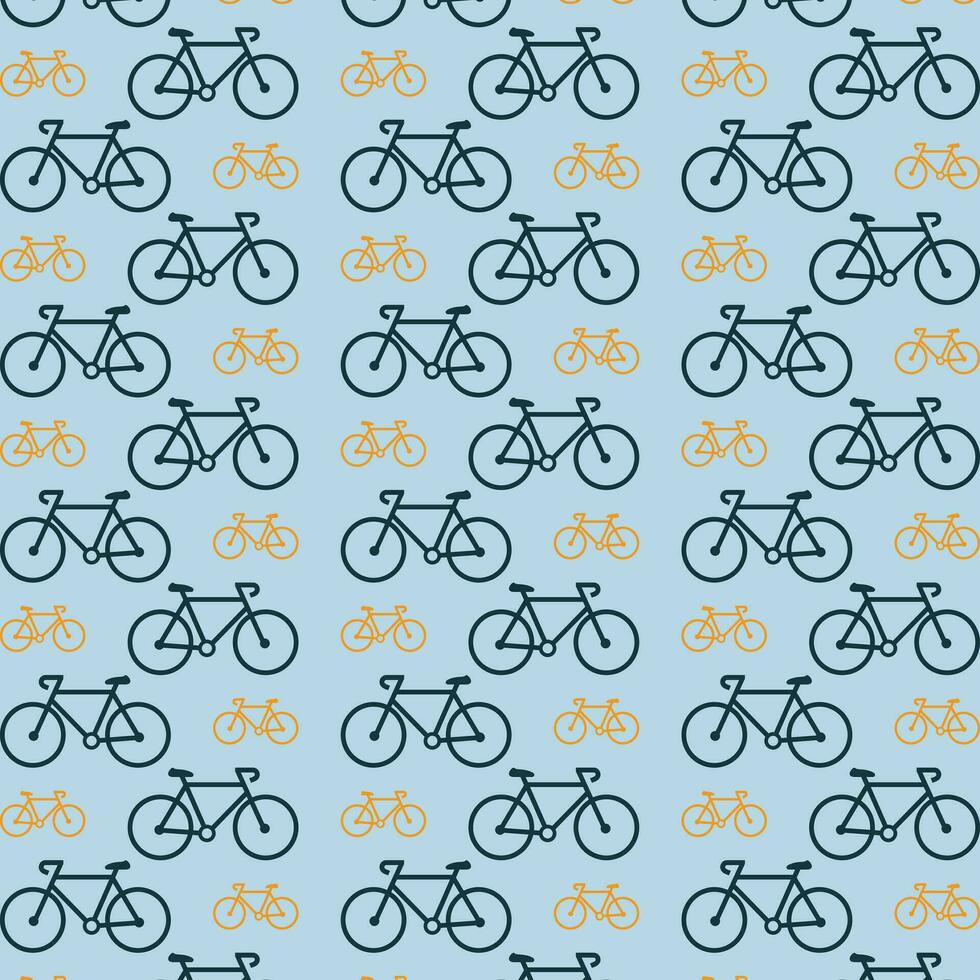 bicicleta lindo recorrente padronizar fundo vetor ilustração