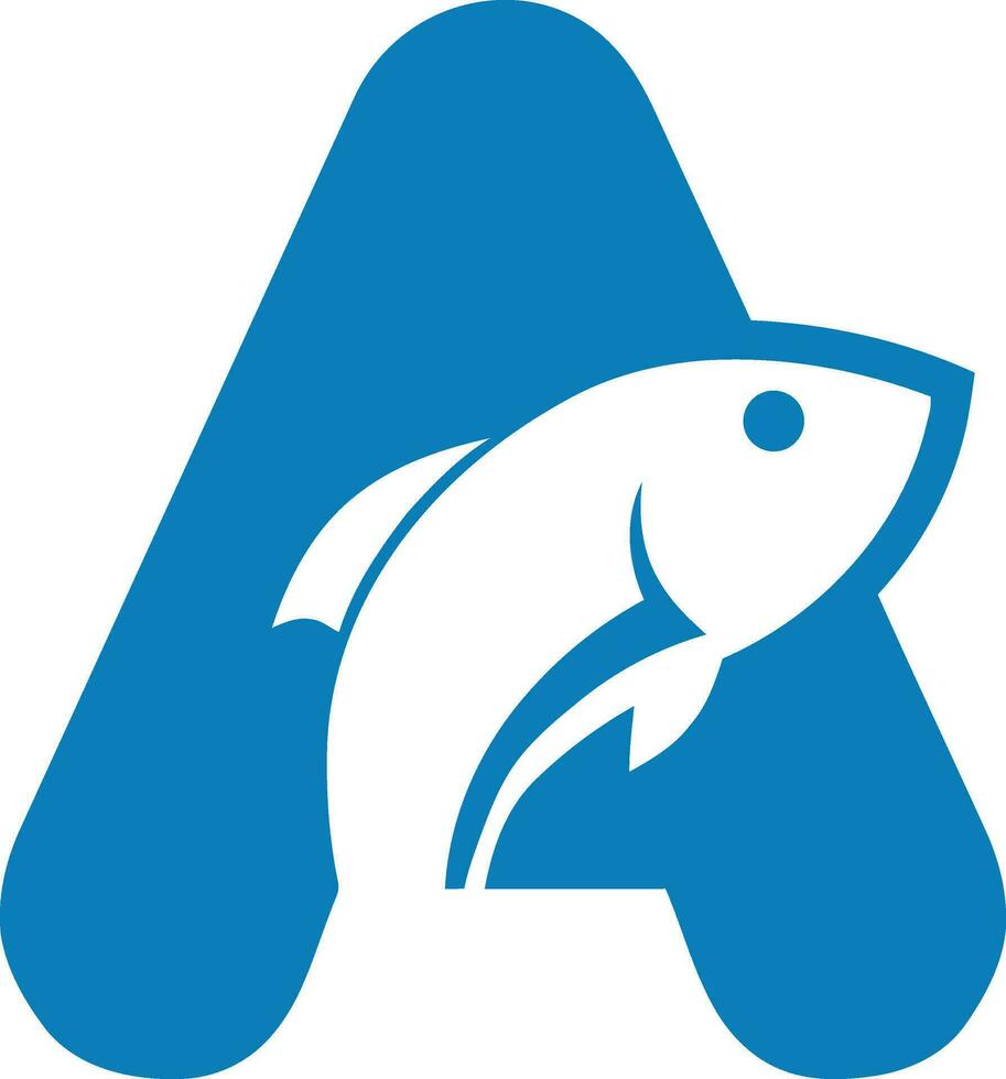 uma peixe logotipo vetor