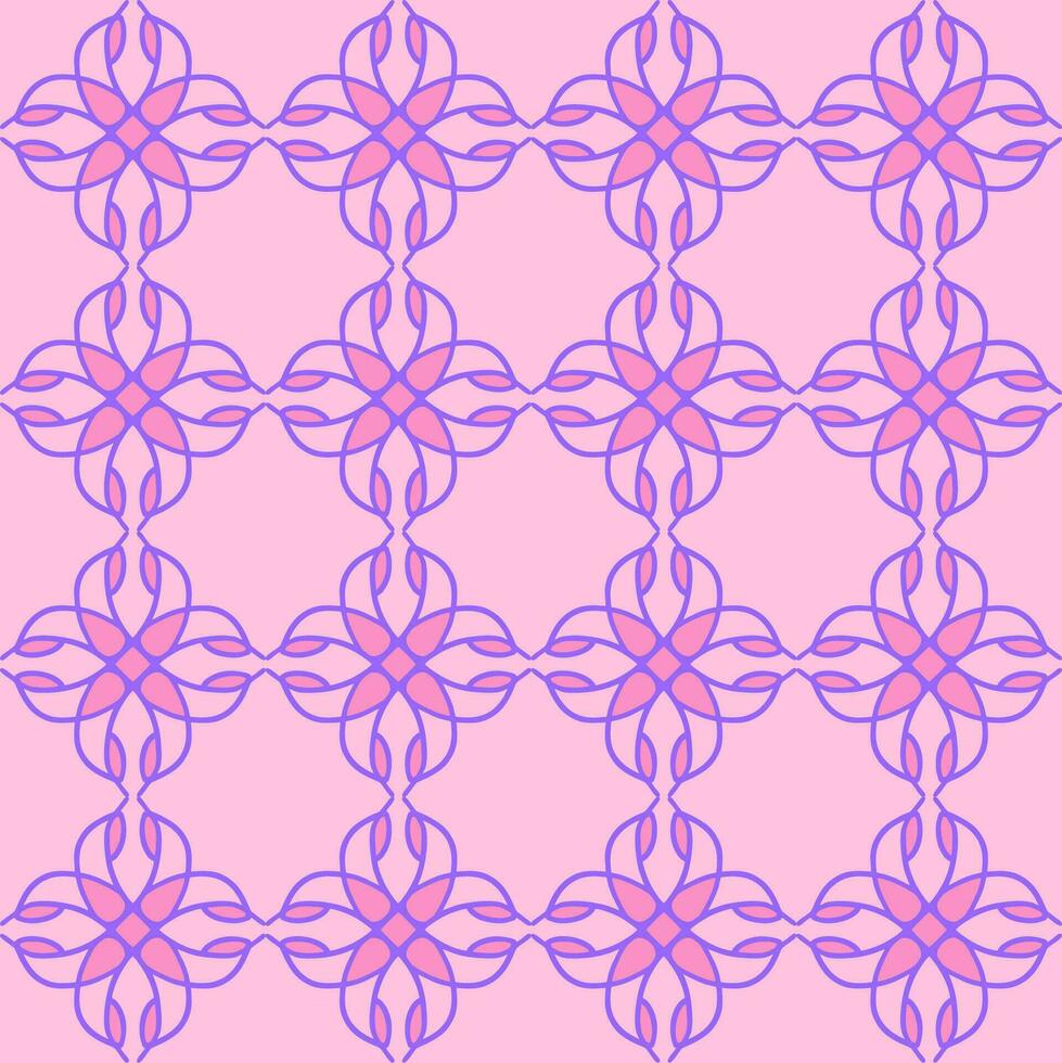 Rosa magenta pêssego rosa mandala desatado floral vintage interior plano Projeto fundo vetor ilustração