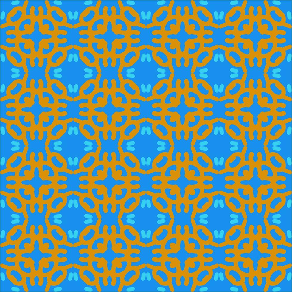 azul amarelo laranja mandala arte desatado padronizar floral criativo Projeto fundo vetor ilustração