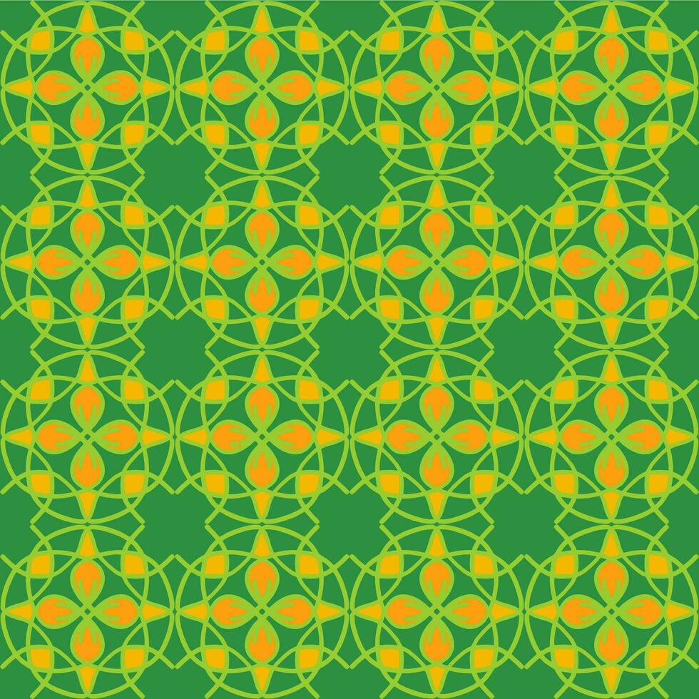 amarelo luz ensolarado verde hortelã Oliva floresta mandala desatado padronizar floral criativo Projeto fundo vetor ilustração