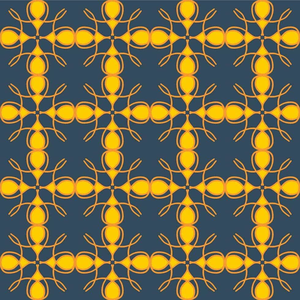 desatado padronizar amarelo luz ensolarado azul hortelã mandala floral criativo Projeto vetor ilustração fundo