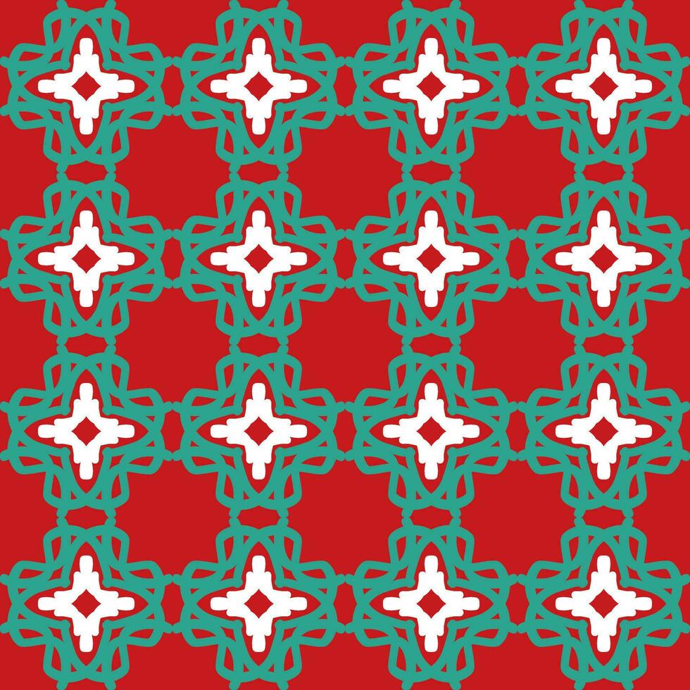 azul vermelho mandala arte desatado padronizar floral criativo Projeto fundo vetor ilustração