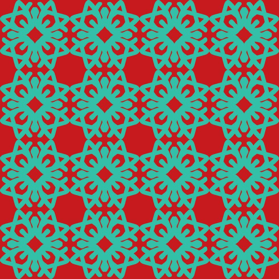 azul vermelho mandala arte desatado padronizar floral criativo Projeto fundo vetor ilustração