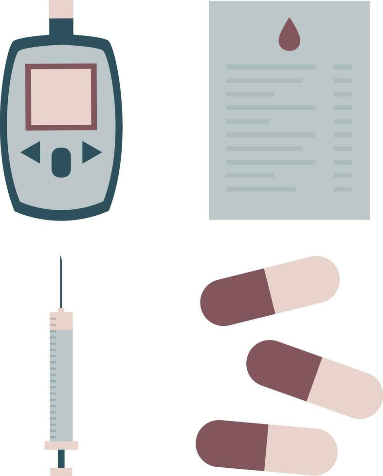 mundo diabetes dia ícone em branco fundo. com plano Projeto. vetor ilustração.