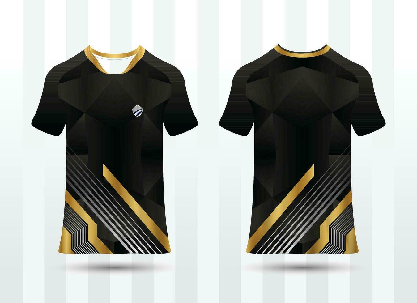 modelo de design de esporte de camiseta, maquete de camisa de futebol para clube de futebol. vista frontal e traseira uniforme. vetor