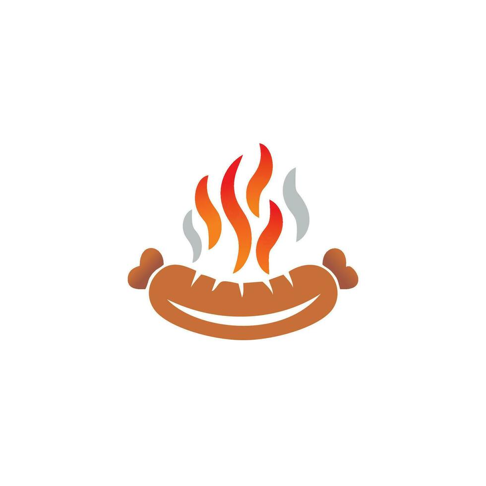 simples quente linguiça logotipo projeto, moderno linguiça símbolo com delineado estilo modelo vetor