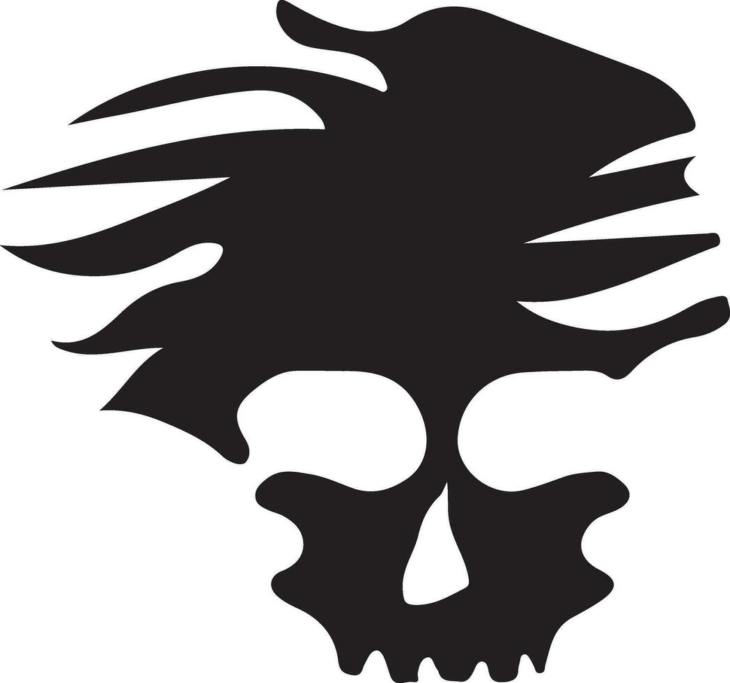 desenho do logotipo do crânio vetor