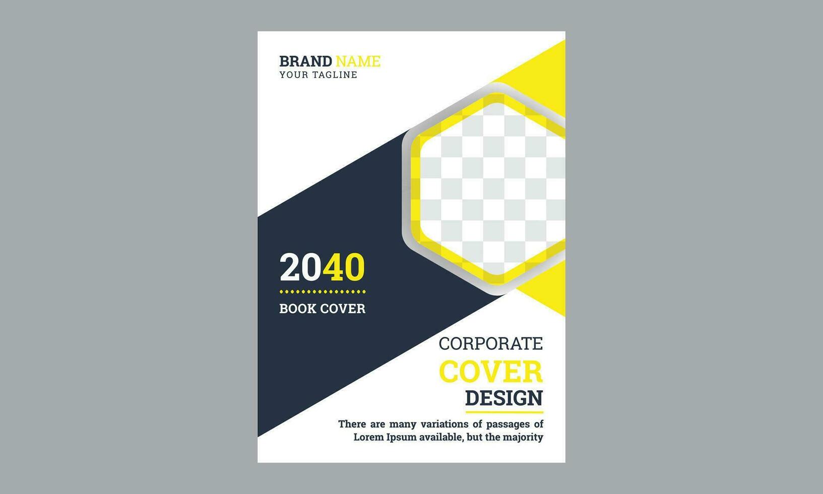 design de brochura, layout moderno da capa, relatório anual, pôster, folheto em A4 vetor
