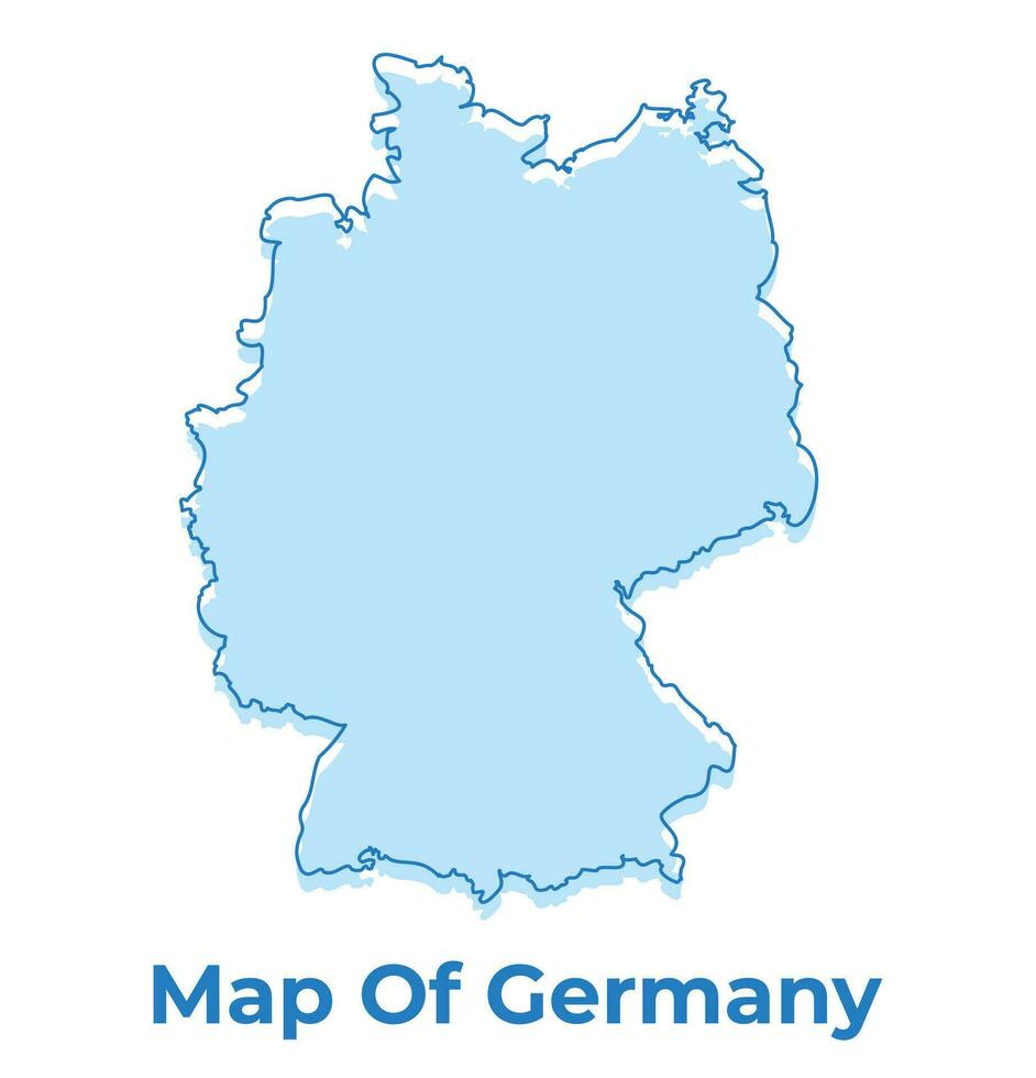 Alemanha simples esboço mapa vetor ilustração