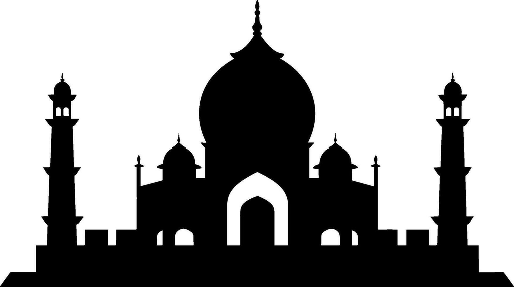 mesquita silhueta ícone logotipo modelo, mesquita ícone vetor ilustração Projeto modelo. ai gerado ilustração.