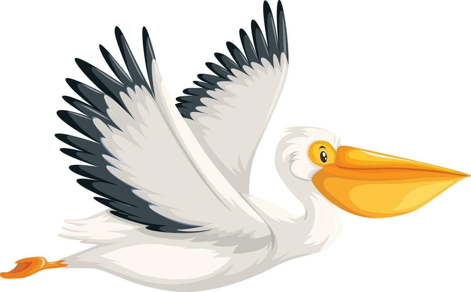 uma pelicano dentro a água vetor