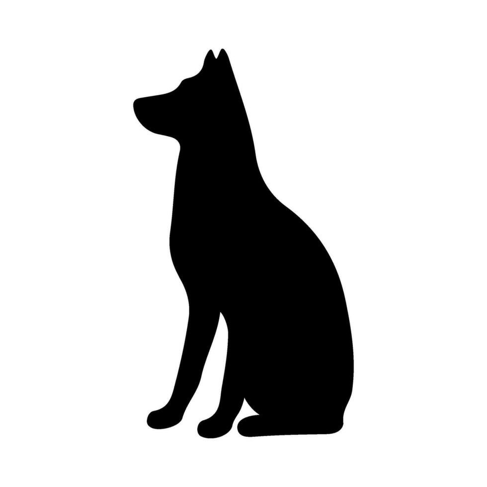 cachorro silhueta ilustração em isolado fundo vetor