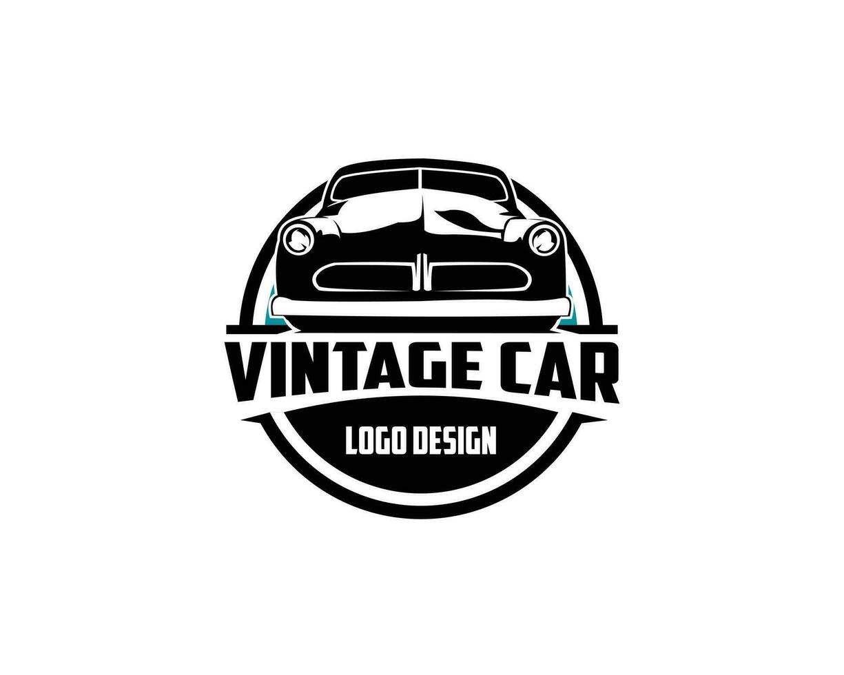 vintage 1932 vau caupé carro. isolado em branco fundo visto a partir de a frente. melhor para logotipos, Distintivos, emblemas e ícones vetor