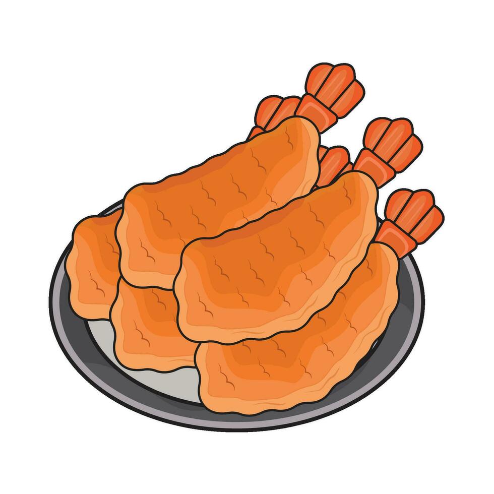ilustração do tempura vetor
