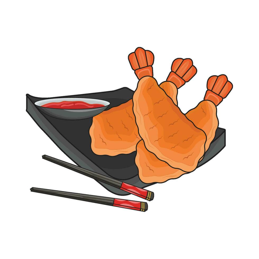ilustração do tempura vetor