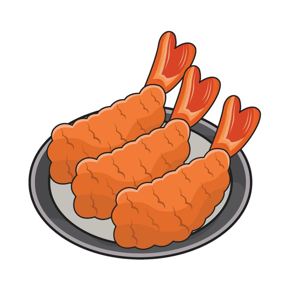 ilustração do tempura vetor