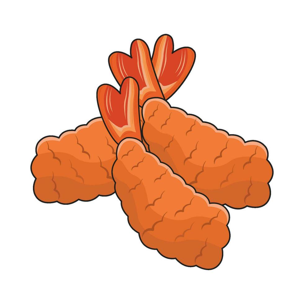 ilustração do tempura vetor