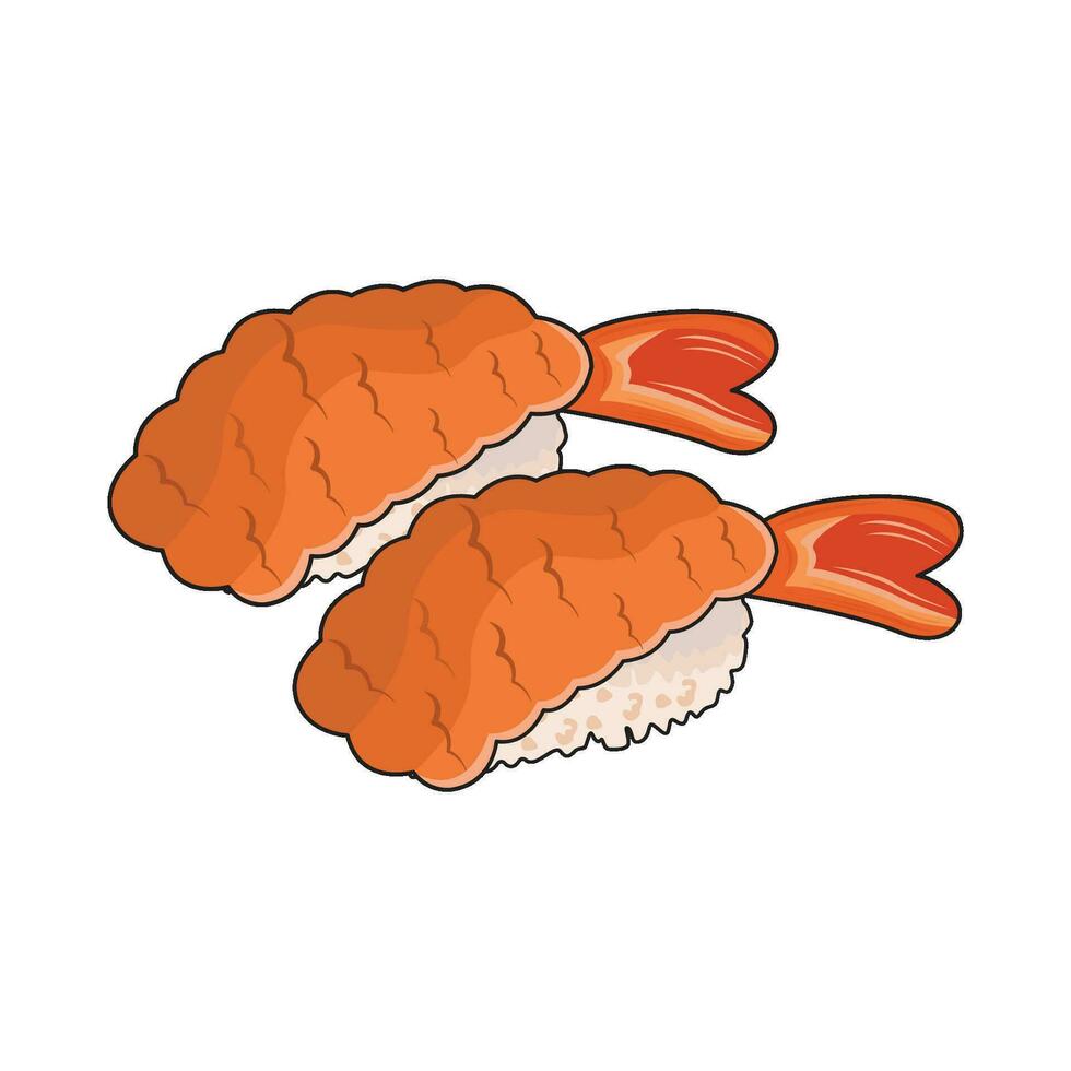 ilustração do tempura vetor