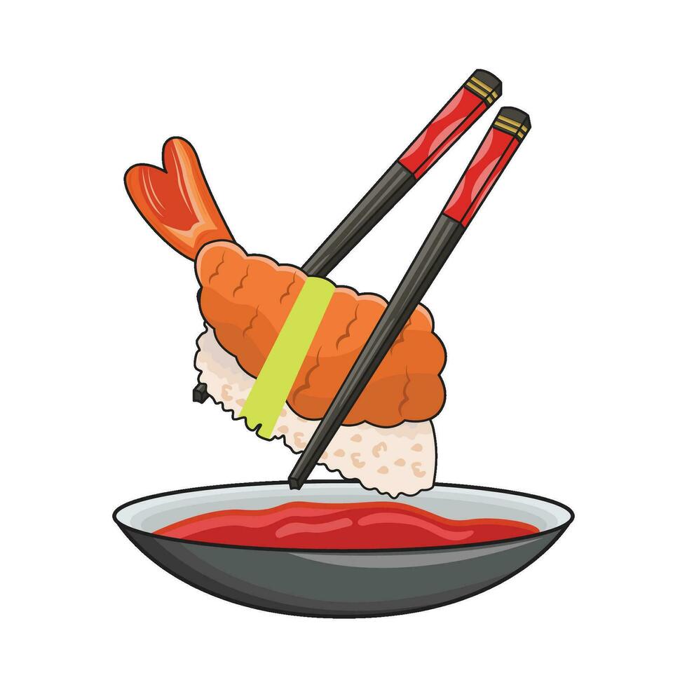 ilustração do tempura vetor