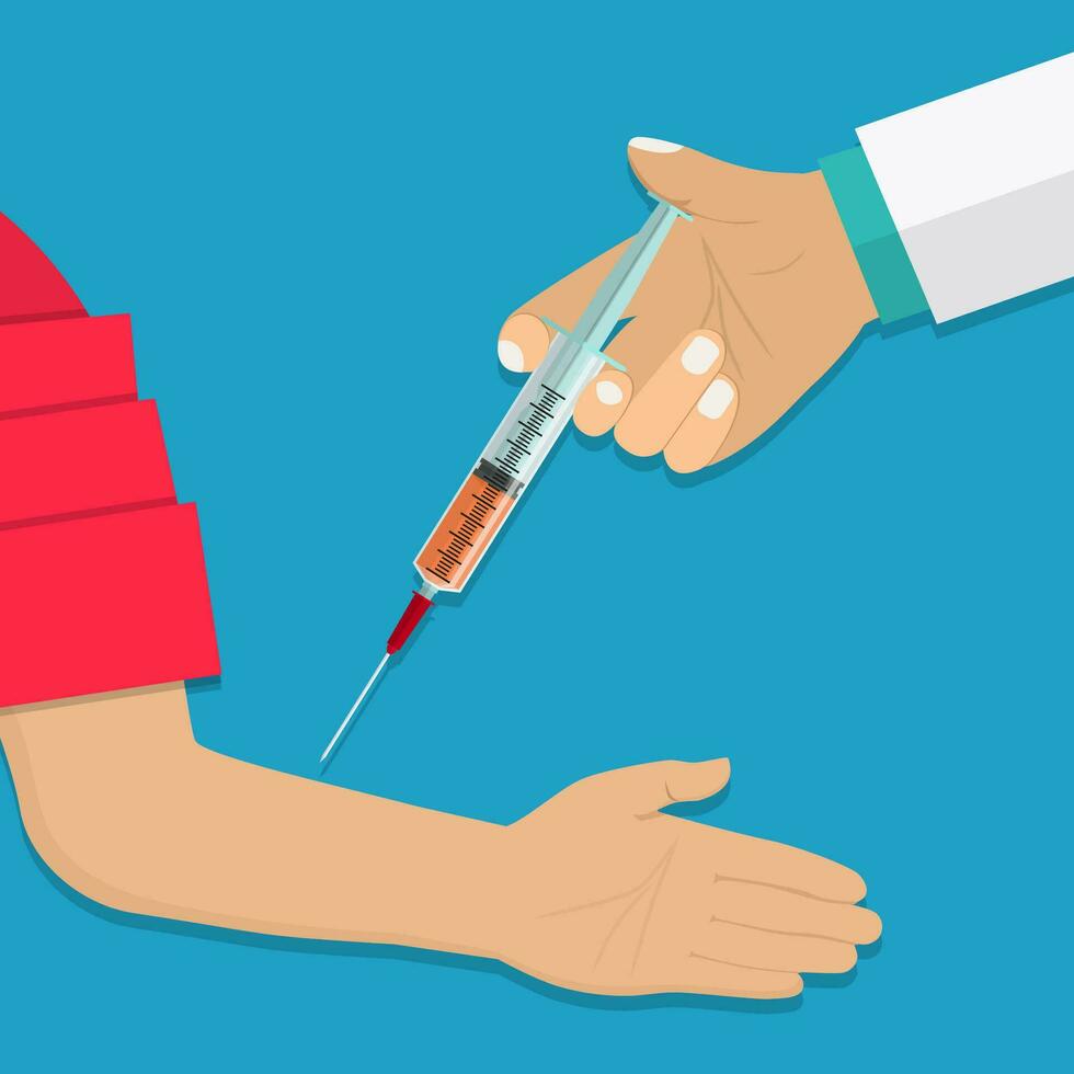 médico fazer vacinação vetor
