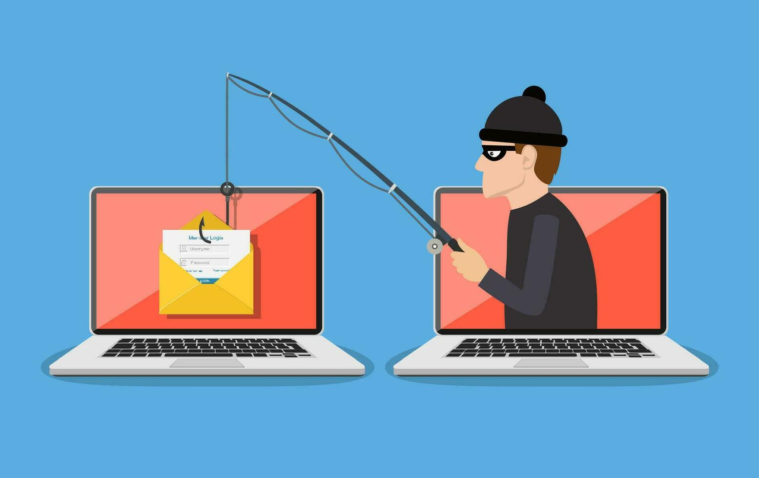 phishing fraude, hacker ataque vetor