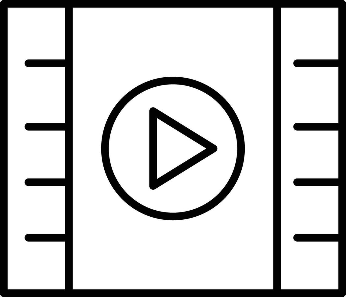 vídeo esboço vetor ilustração ícone