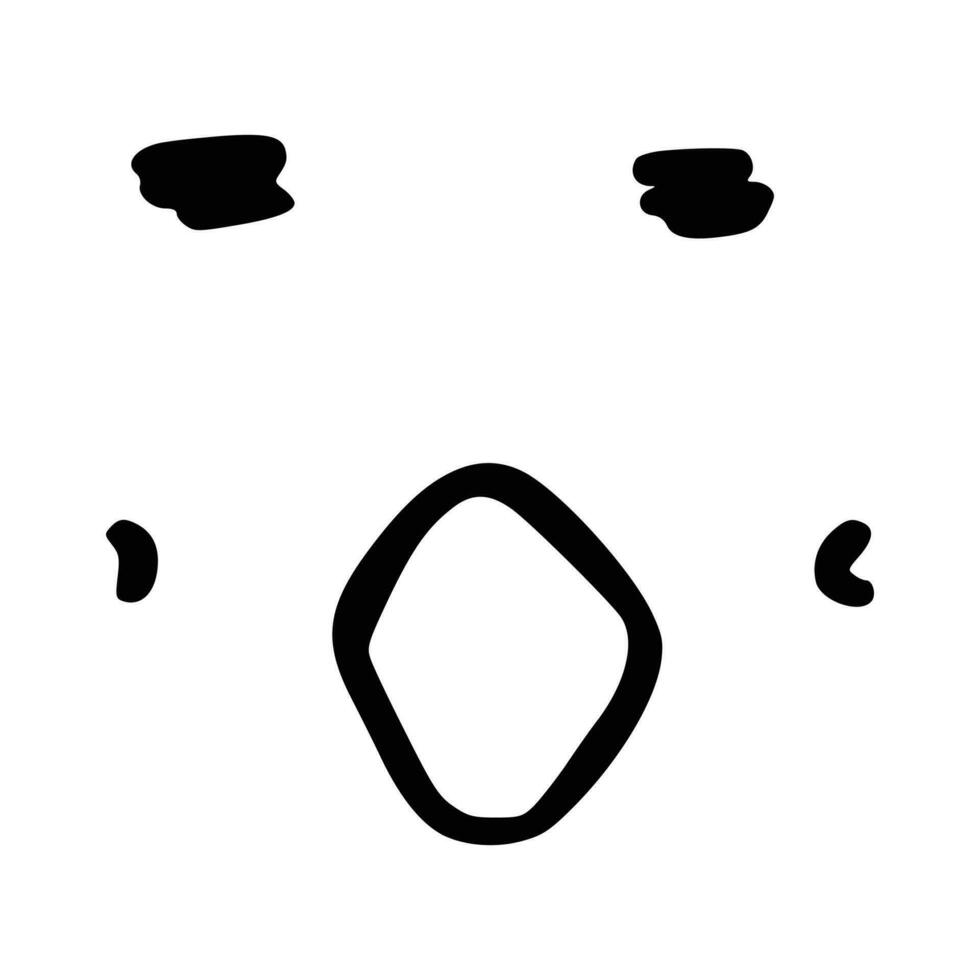 kawaii fofa face. estilo mangá olhos e boca. engraçado desenho animado japonês emoticon dentro diferente expressões, mega grande definir. expressão animê personagem e emoticon face ilustração. fundo. imprimir. vetor