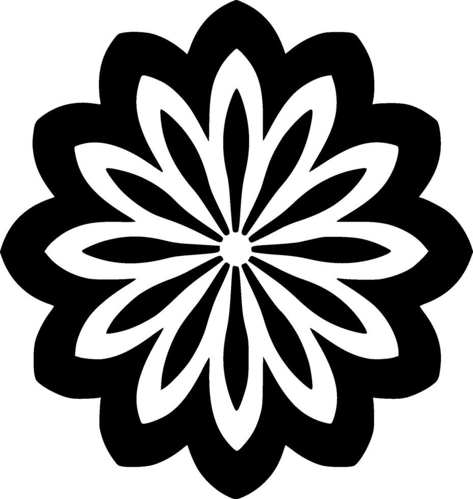 mandala, Preto e branco vetor ilustração