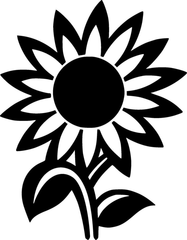 flor, minimalista e simples silhueta - vetor ilustração