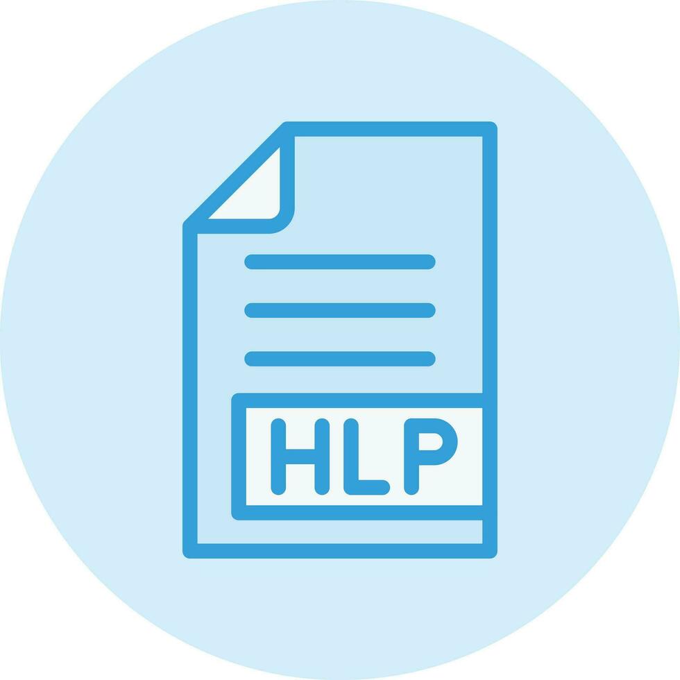 ilustração de design de ícone de vetor hlp