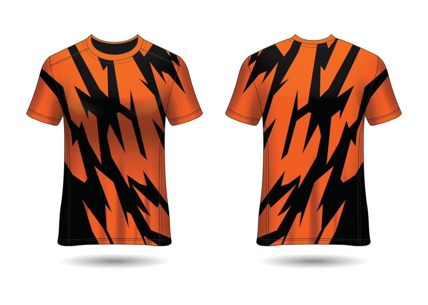 design de esporte de t-shirt. camisa de corrida. vista frontal e traseira uniforme. vetor