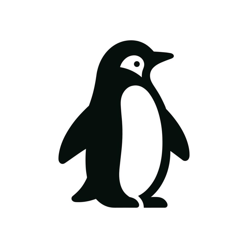 vetor ícone ilustração minimalista pinguim silhueta logotipo