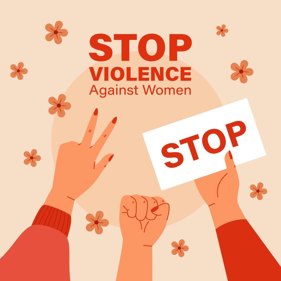dia internacional pela eliminação da violência contra as mulheres vetor